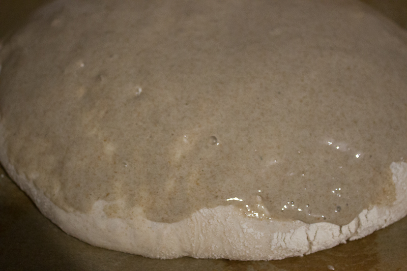 Pain de campagne tigré avant cuisson