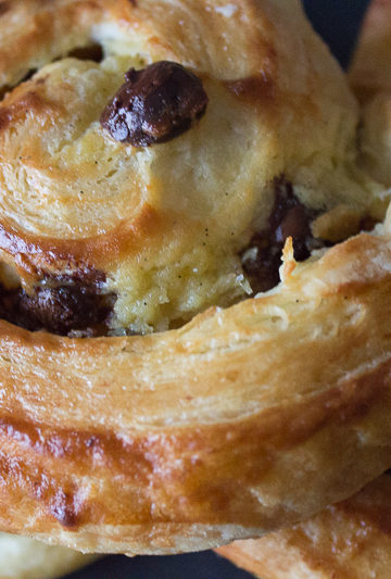 Escargots feuilletés au chocolat