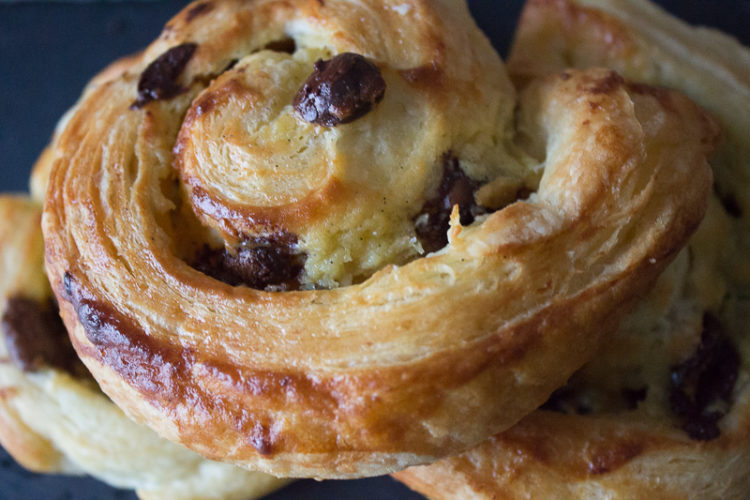 Escargots feuilletés au chocolat