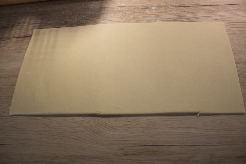 Rectangle de pâte levée feuilletée