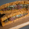 Pain de mie à la tomate et tartare de boeuf au pesto