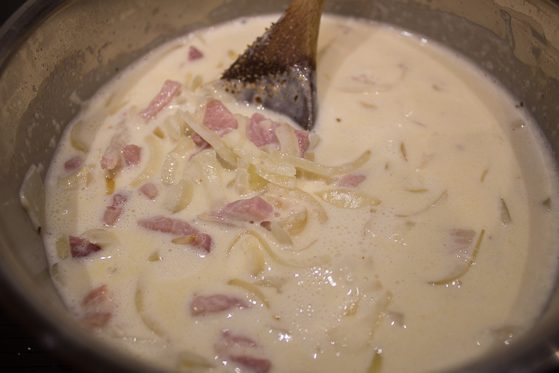 Préparation pour émulsion carbonara